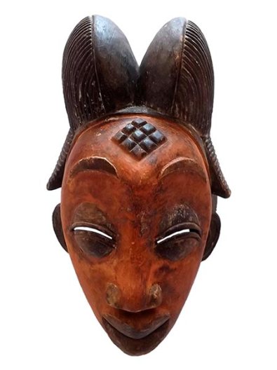 Máscara africana rara em madeira